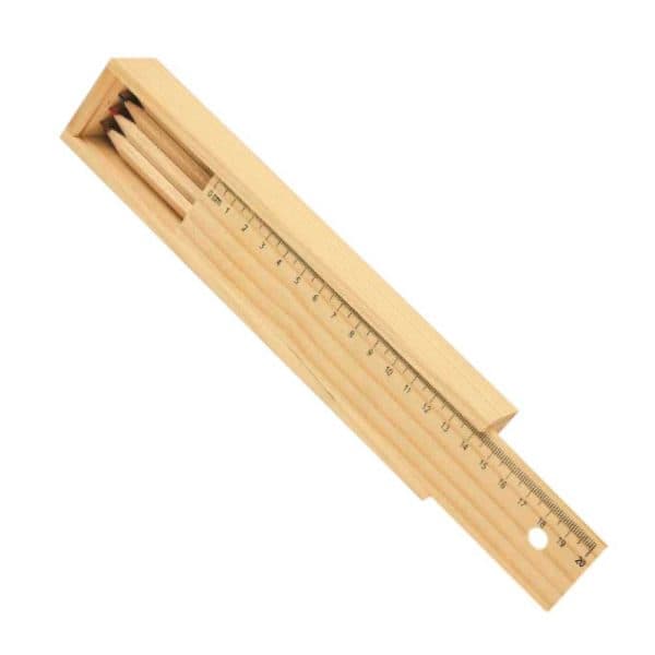 Colored Pencils Set with Wooden Box - View 1