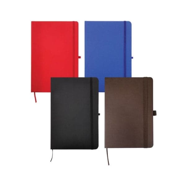 A5 PU Leather Notebooks with Elastic Band, Calendar, Pen Holder - View 1