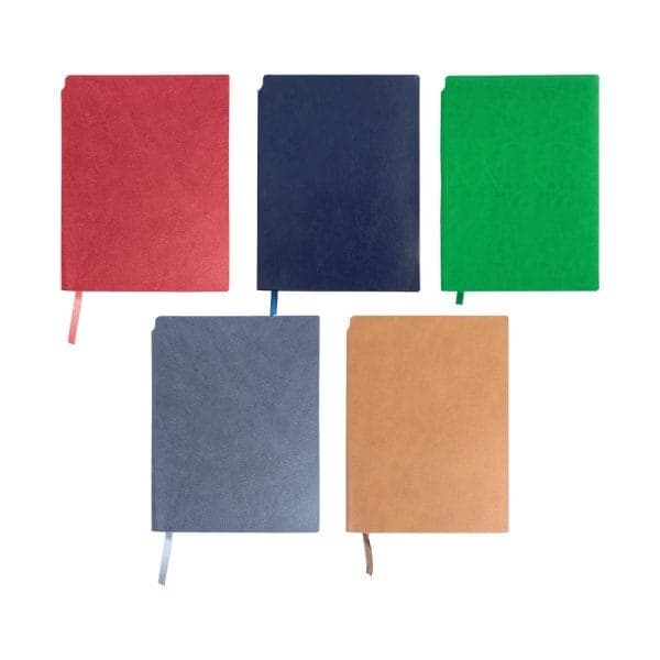 Soft PU Leather A5 Notebooks with Ribbon Bookmark - View 1