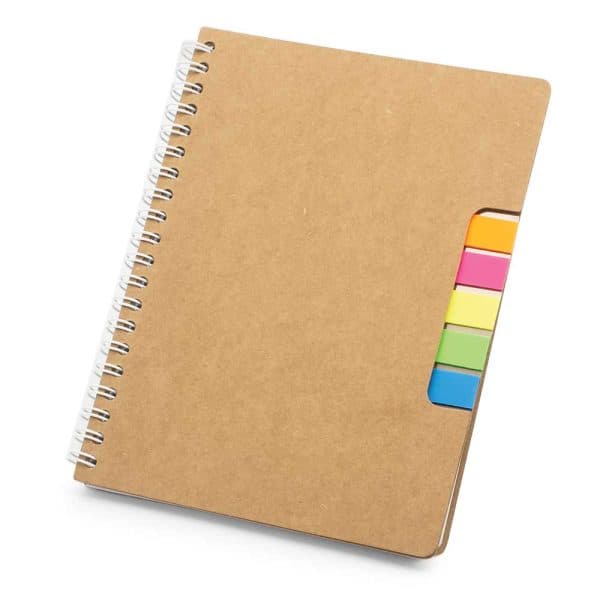 Spiral Notebook with Sticky Note and Pen - View 1