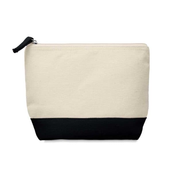 Cotton Canvas Zipper Pouch - View 1