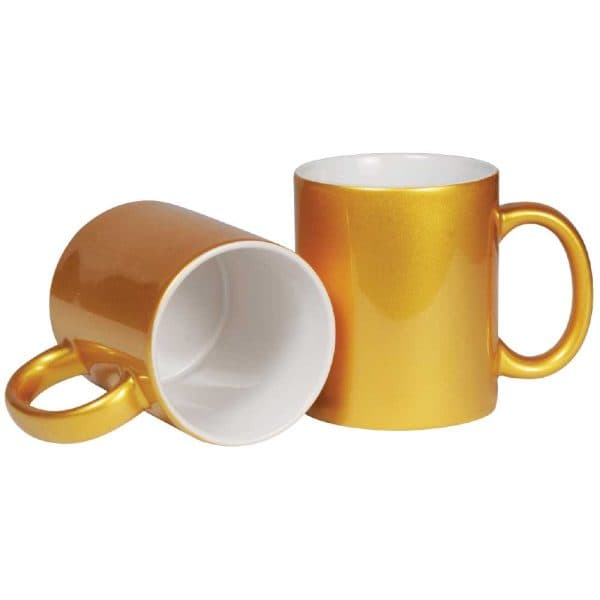 Gold Ceramic Mugs - View 1