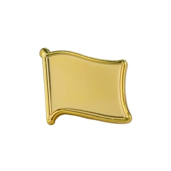 Gold Plated Flag Pin Badges with Butterfly Clutch - View 1