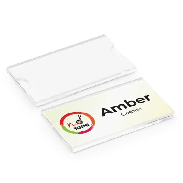 Reusable Acrylic Name Badges - View 1