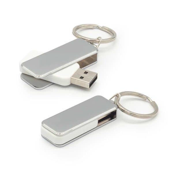 Metal Swivel USB with Key Holder - View 1