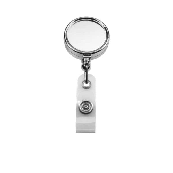 Silver Mirror Shiny Badge Reels - View 1