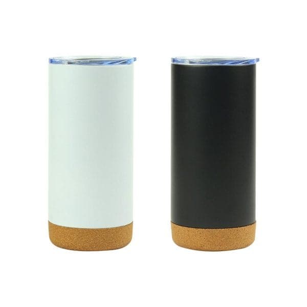 Travel Tumbler with Cork Base 450ml Stainless Steel - View 1