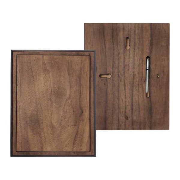 Vertical Matt Veneer Wooden Plaque with Box - View 1