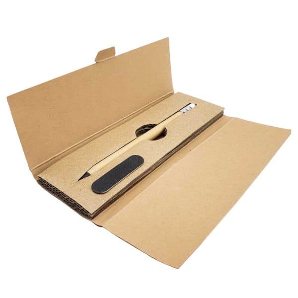 Bamboo Inkless Pens with Eraser, Writing in Black - View 1