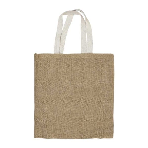 Jute Bags with White Handles, Long-lasting & Eco-friendly - View 1