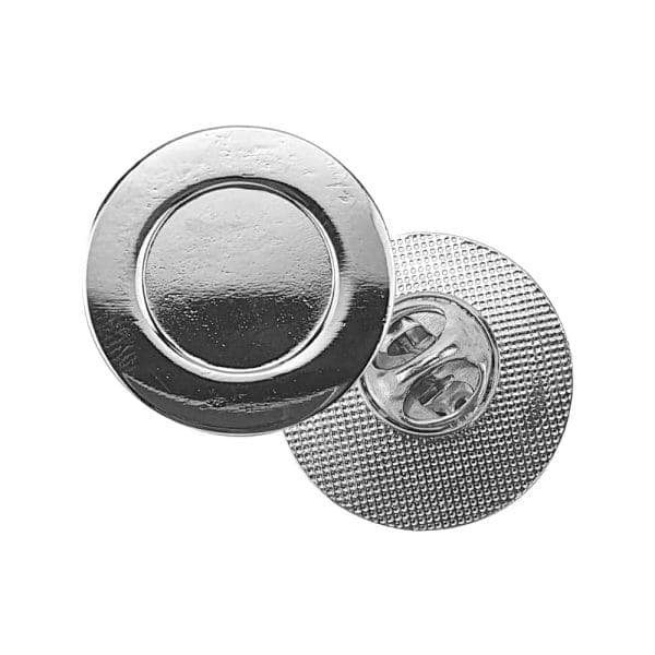 Round Logo Metal Badges with Butterfly Clutch - View 1