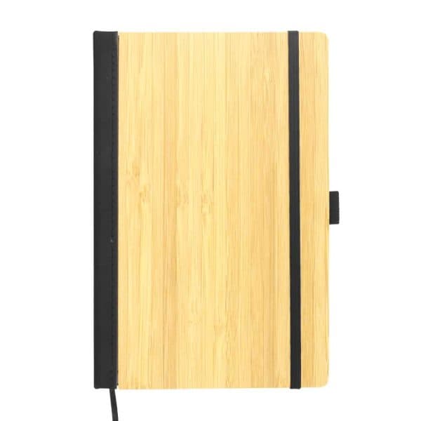 A5 size Bamboo Notebooks with Pen Loop & Page Marker - View 1