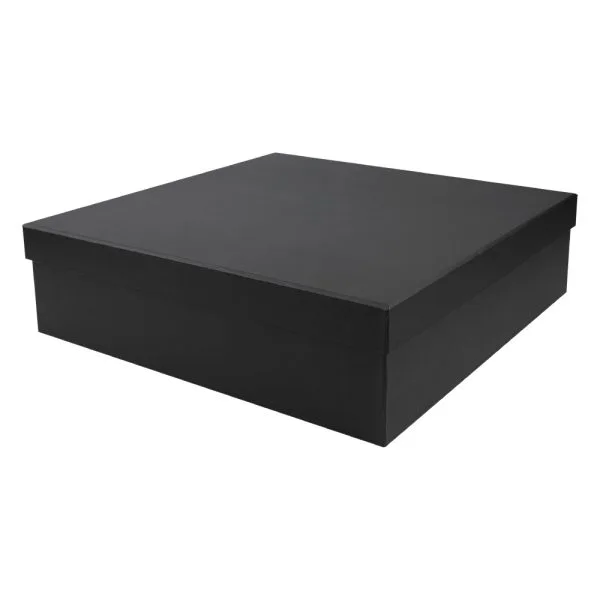 Black Plain Gift Box Size XXL Cardboard Material - View 1