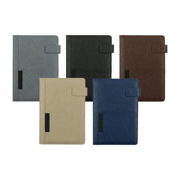 Dorniel A5 PU Notebooks with Front Pocket & Magnetic Flap - View 1