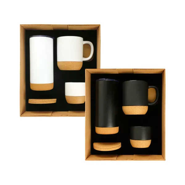 Cork Drinkware Gift Sets in a Cardboard Gift Box GS-10 - View 1