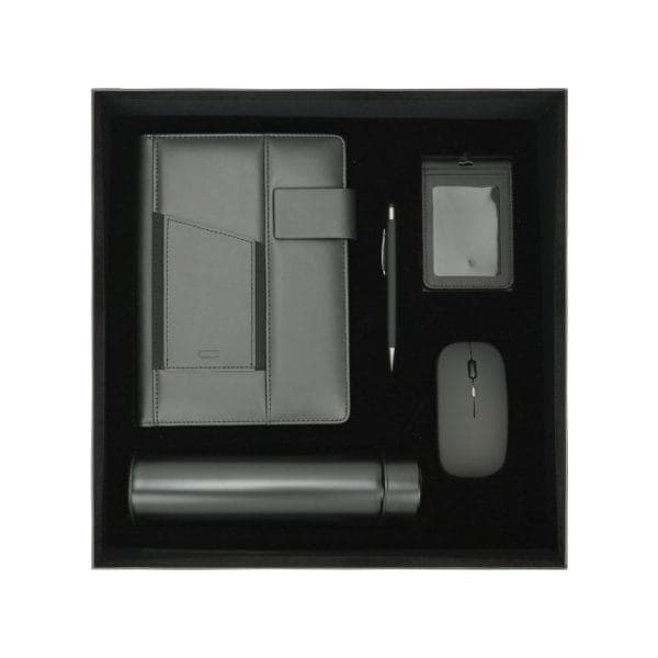 Corporate Office Gift Set in Black Cardboard Box - View 1