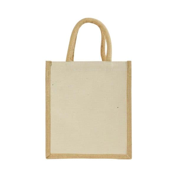 Laminated Cotton Bags with Natural Jute Gusset, 340 GSM (10 oz) - Related corporate gift product