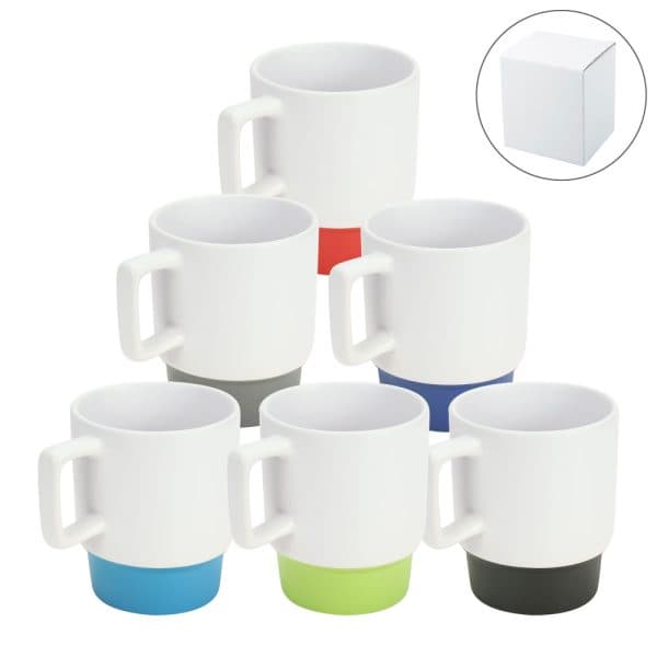 Ceramic Mugs with Bottom Clay in 12 Oz, Matte Finish - View 1