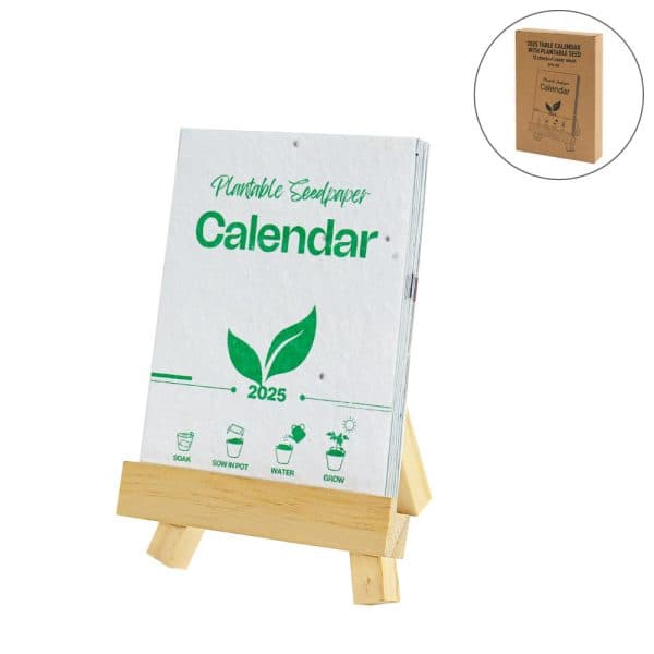 2025 Table Calendars with Plantable Seeds - View 1
