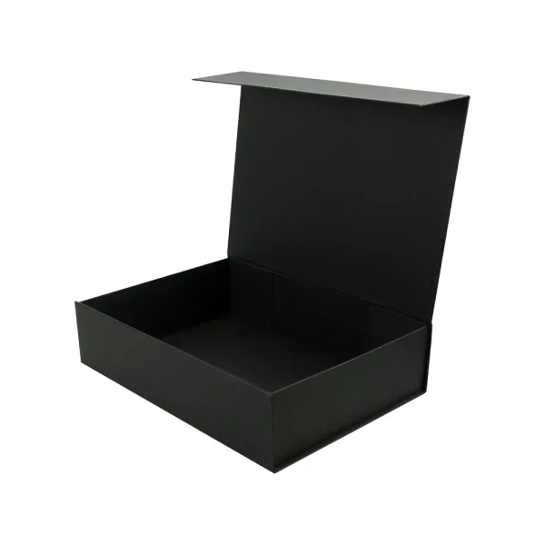 Black Plain Gift Box A3 Size with Magnetic Closure - View 1