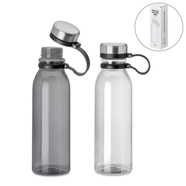 rPET Transparent Bottles 800ml SS Lid with Carry Handle - View 1