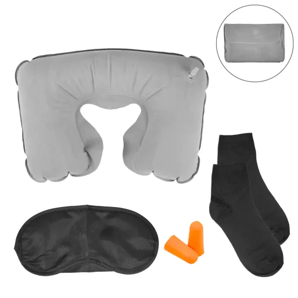 Travel Essentials Set in Black Pouch - View 1