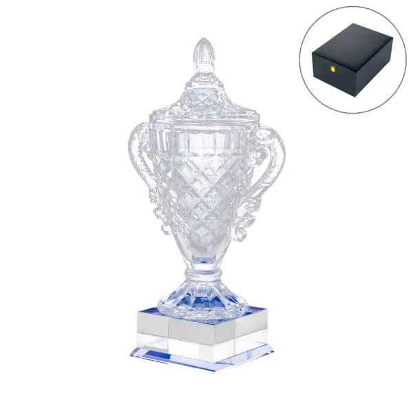 Large Crystal Glass Trophy Cup with Chocolate Gift Edition in Luxury Box - Related corporate gift product