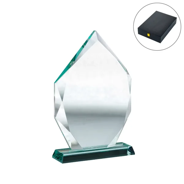Iceberg Design Crystal Awards with Glass Base in Premium Box - View 1
