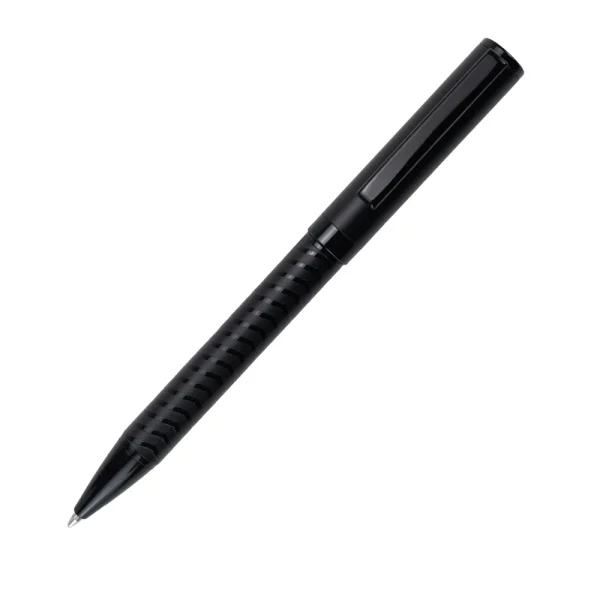 Black Metal Pens with Spiral Design Barrel, Excellent Executive Gifts