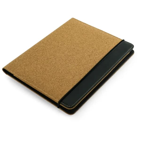 Cork Cover Folder B5 Size with Notepad, Pen and Sticky Notes - View 1